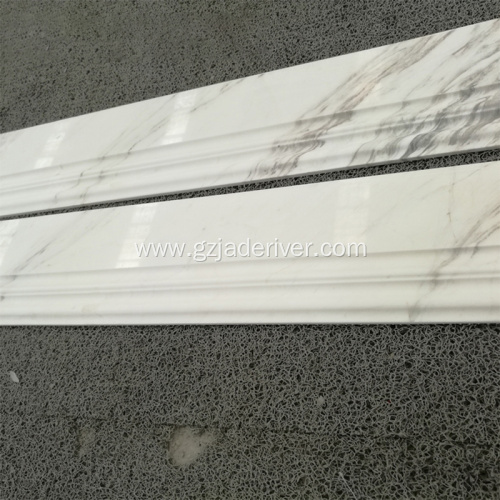 Cheap Price White Volakas Marble Flooring Border Stone